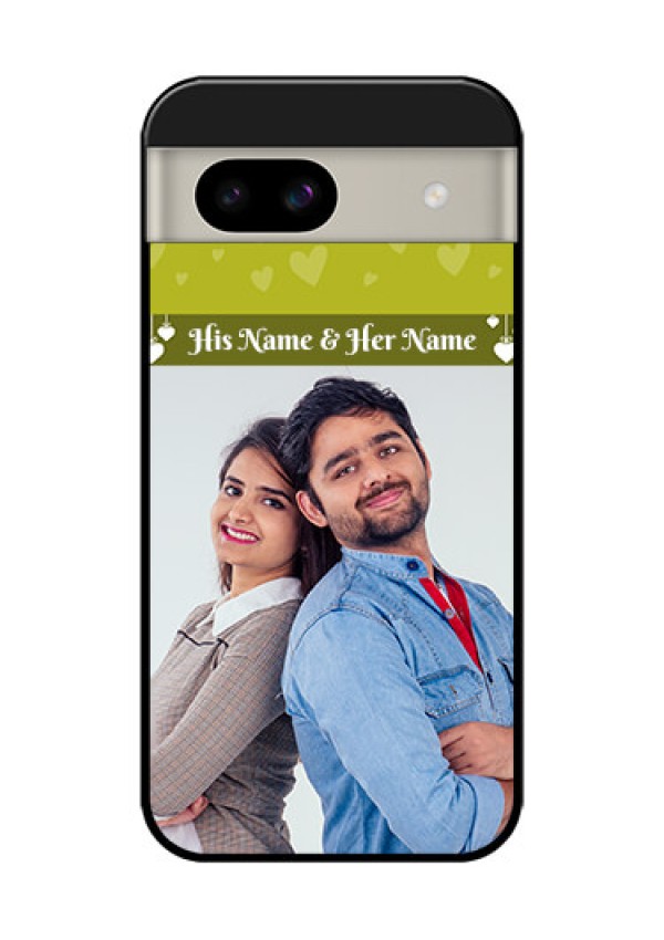 Google Pixel 8A 5G Custom Glass Phone Case - You and Me Heart Design