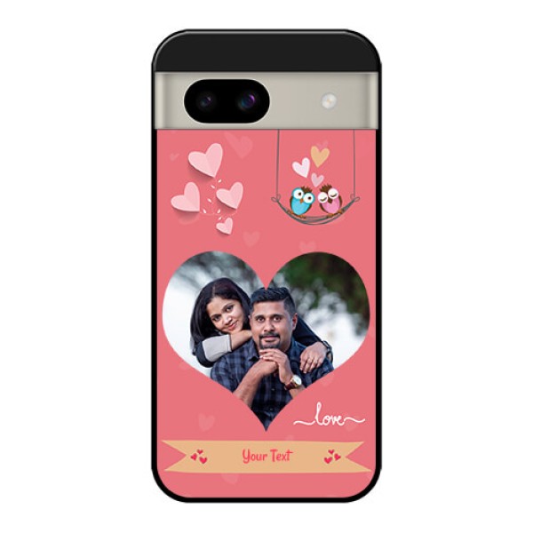 Google Pixel 8A 5G Custom Glass Phone Case - Peach Color Love Design
