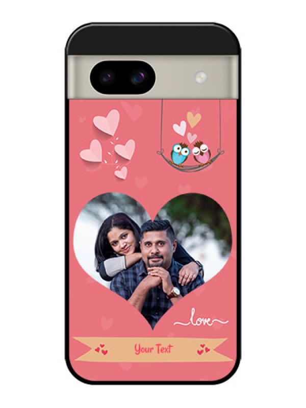 Custom Google Pixel 8A 5G Custom Glass Phone Case - Peach Color Love Design