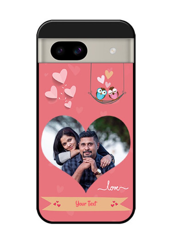 Google Pixel 8A 5G Custom Glass Phone Case - Peach Color Love Design
