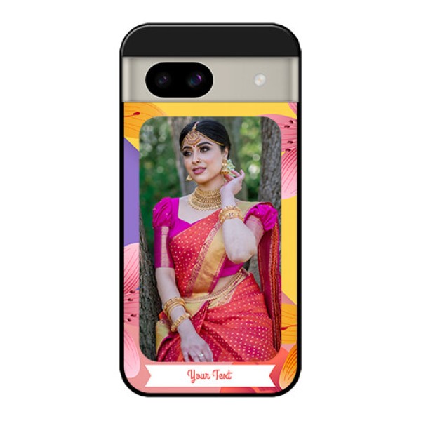 Google Pixel 8A 5G Custom Glass Phone Case - 3 Image With Vintage Floral Design