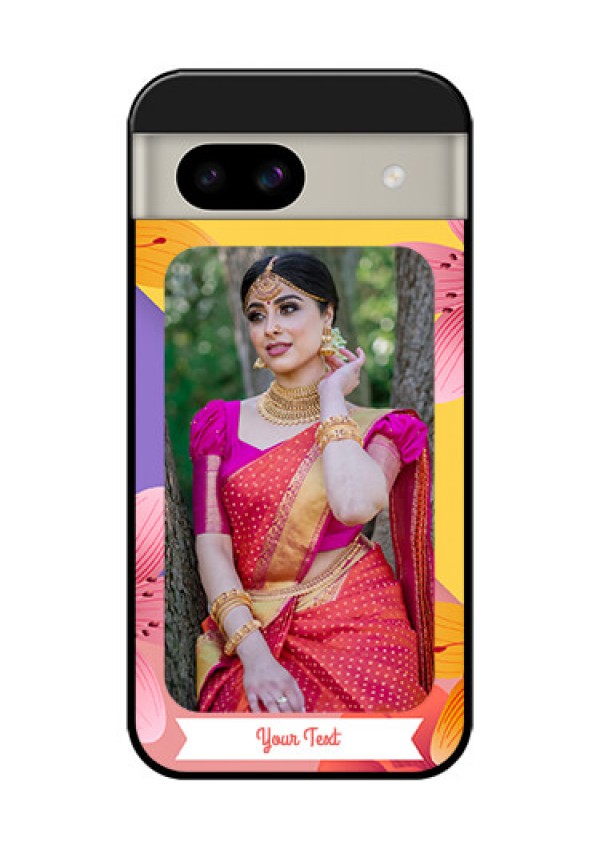 Google Pixel 8A 5G Custom Glass Phone Case - 3 Image With Vintage Floral Design