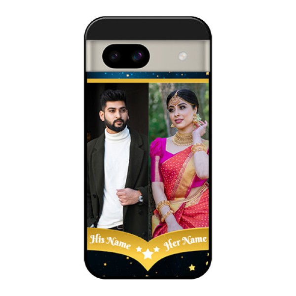 Google Pixel 8A 5G Custom Glass Phone Case - Galaxy Stars Backdrop Design
