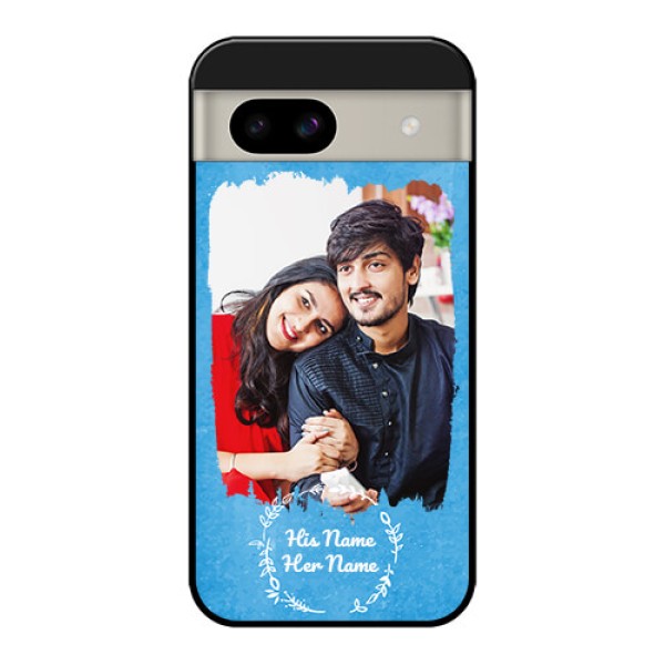 Google Pixel 8A 5G Custom Glass Phone Case - Blue Color Vintage Design