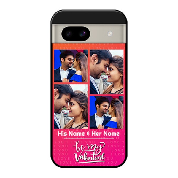 Google Pixel 8A 5G Custom Glass Phone Case - I Love You Pink Design