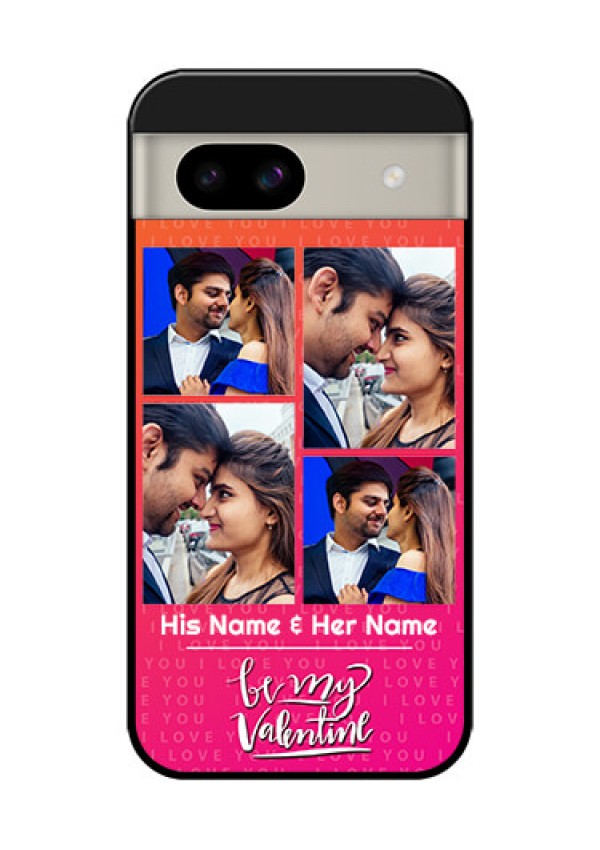 Google Pixel 8A 5G Custom Glass Phone Case - I Love You Pink Design