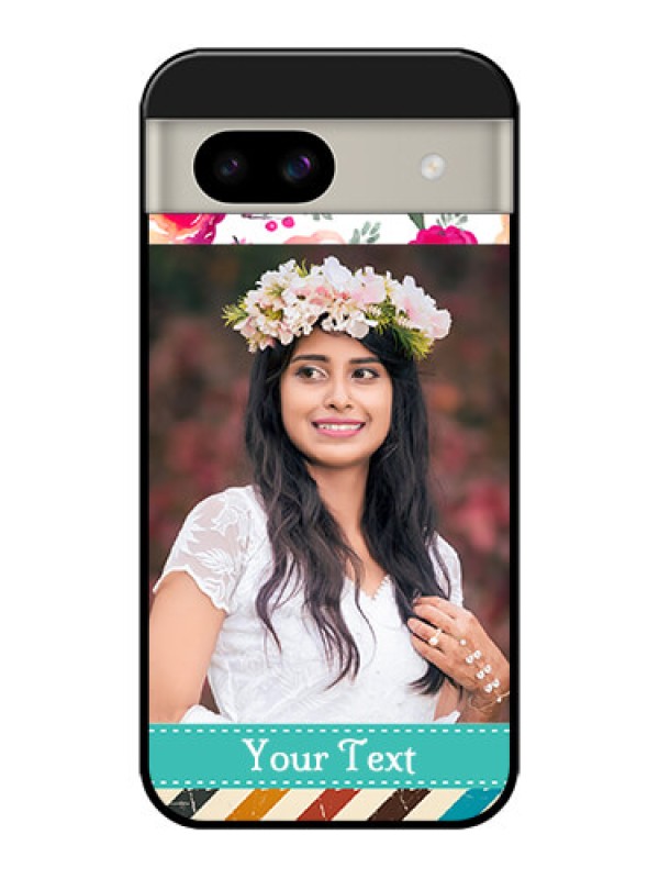 Custom Google Pixel 8A 5G Custom Glass Phone Case - Water Colors Floral Design