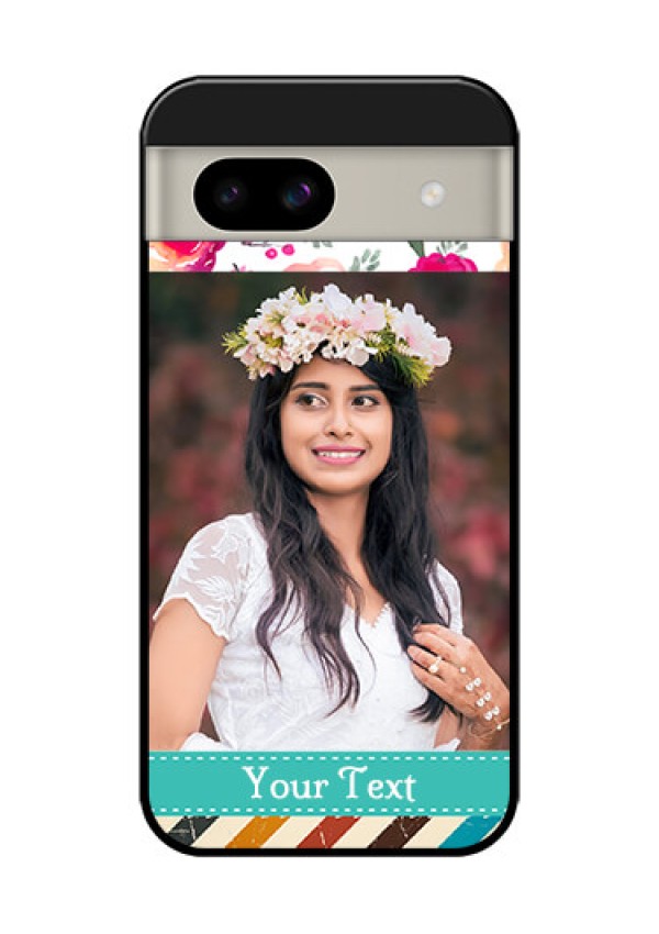 Google Pixel 8A 5G Custom Glass Phone Case - Water Colors Floral Design