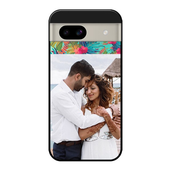 Google Pixel 8A 5G Custom Glass Phone Case - Watercolor Floral Design
