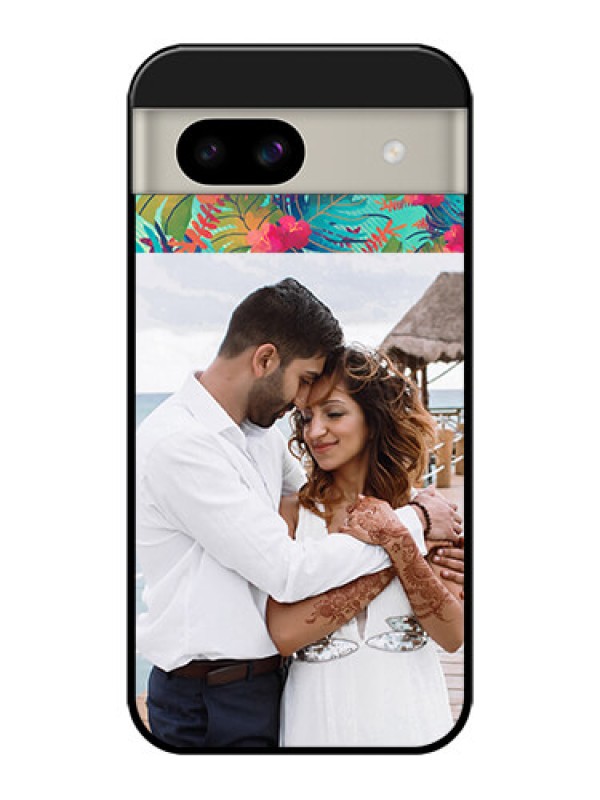 Custom Google Pixel 8A 5G Custom Glass Phone Case - Watercolor Floral Design