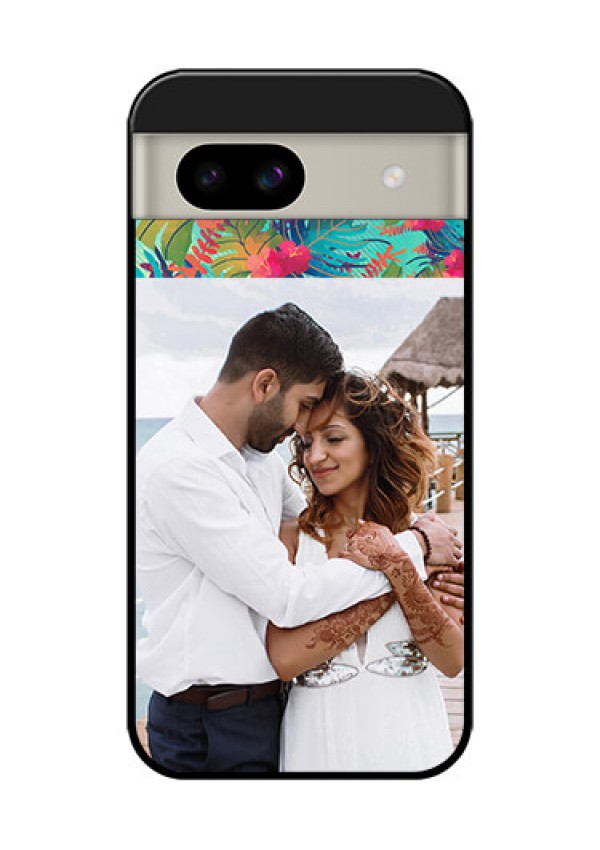 Google Pixel 8A 5G Custom Glass Phone Case - Watercolor Floral Design