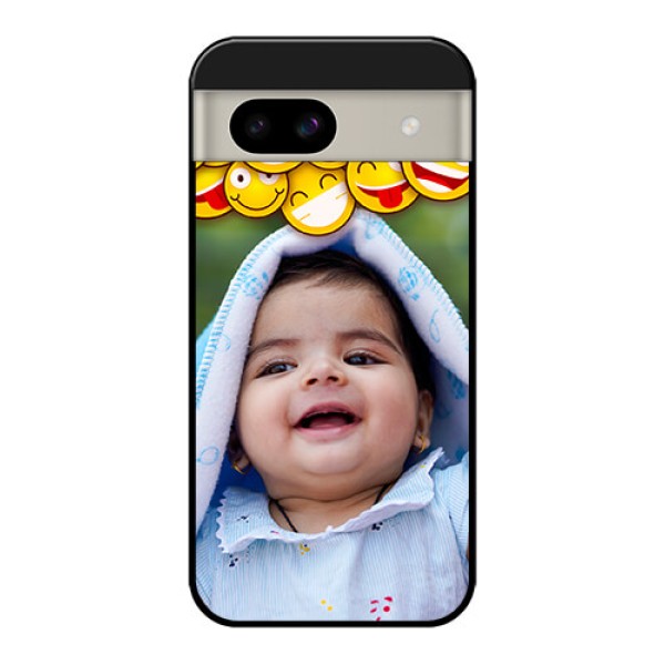 Google Pixel 8A 5G Custom Glass Phone Case - With Smiley Emoji Design