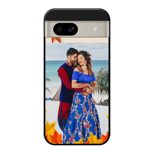 Google Pixel 8A 5G Custom Glass Phone Case - Autumn Maple Leaves Design