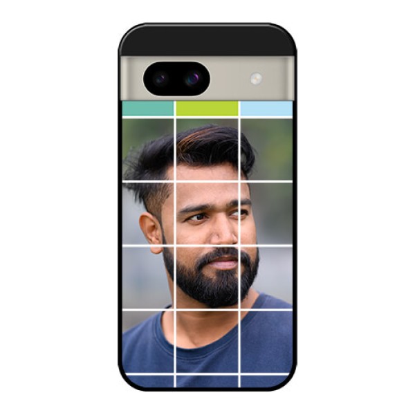 Google Pixel 8A 5G Custom Glass Phone Case - With White Box Pattern