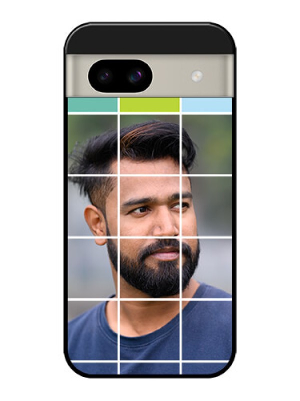 Custom Google Pixel 8A 5G Custom Glass Phone Case - With White Box Pattern