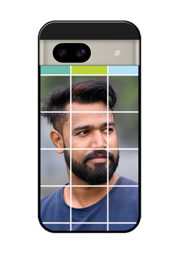 Google Pixel 8A 5G Custom Glass Phone Case - With White Box Pattern