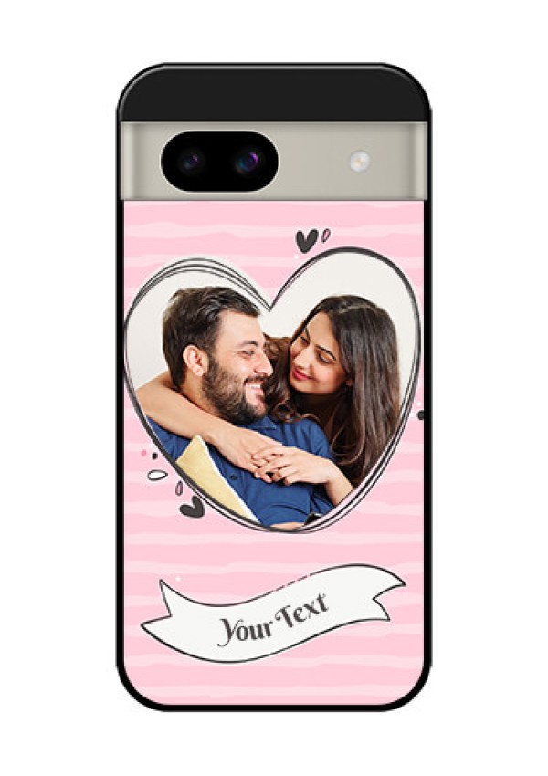Google Pixel 8A 5G Custom Glass Phone Case - Vintage Heart Design