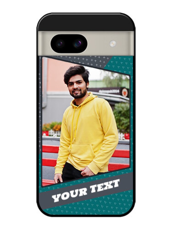 Custom Google Pixel 8A 5G Custom Glass Phone Case - Background Pattern Design With Quote