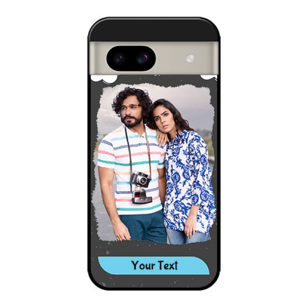Google Pixel 8A 5G Custom Glass Phone Case - Splashes With Love Doodles Design