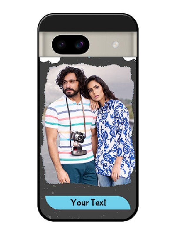 Custom Google Pixel 8A 5G Custom Glass Phone Case - Splashes With Love Doodles Design