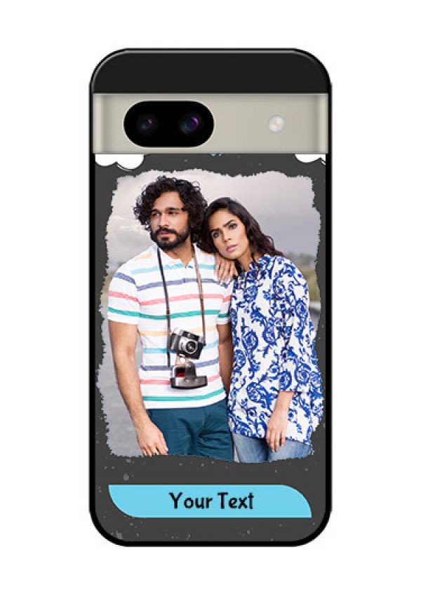 Google Pixel 8A 5G Custom Glass Phone Case - Splashes With Love Doodles Design