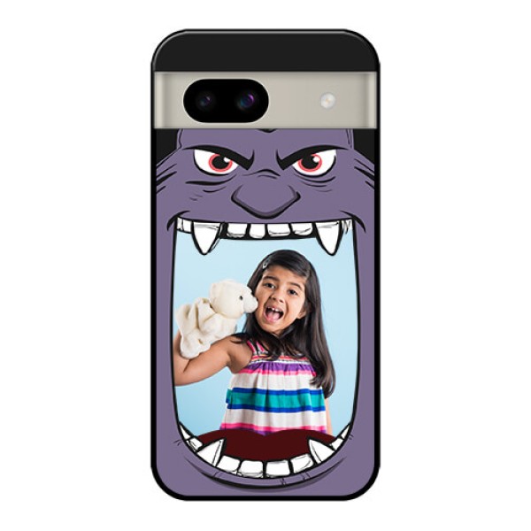 Google Pixel 8A 5G Custom Glass Phone Case - Angry Monster Design