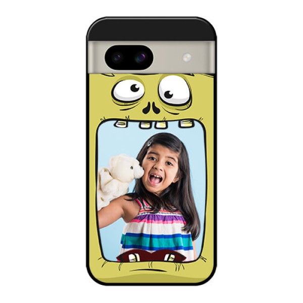 Google Pixel 8A 5G Custom Glass Phone Case - Cartoon Monster Back Case Design