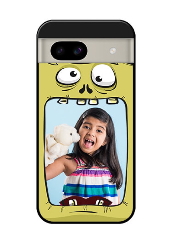 Google Pixel 8A 5G Custom Glass Phone Case - Cartoon Monster Back Case Design