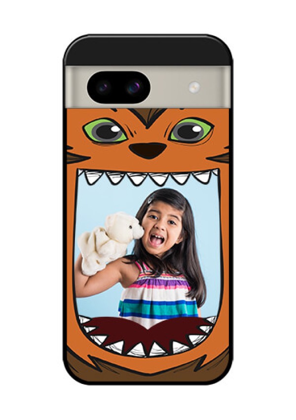 Google Pixel 8A 5G Custom Glass Phone Case - Owl Monster Back Case Design
