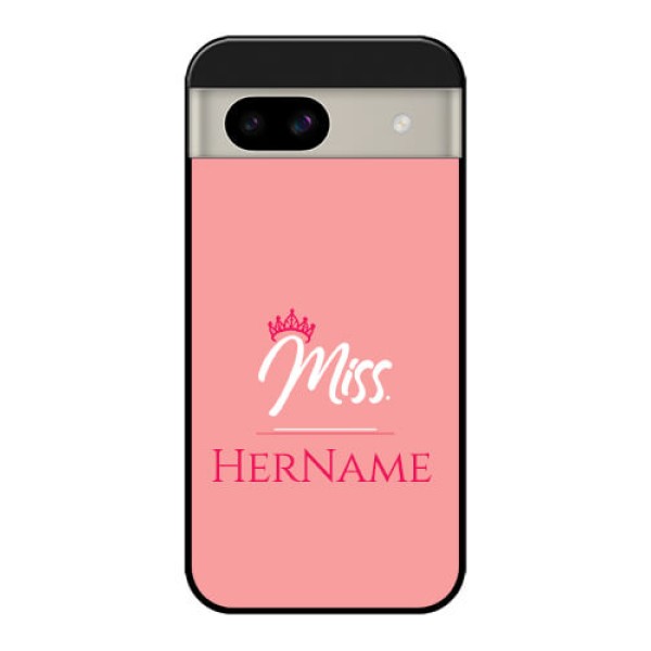 Google Pixel 8A 5G Custom Glass Phone Case - Mrs With Name Design