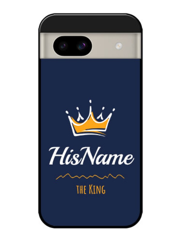 Custom Google Pixel 8A 5G Custom Glass Phone Case - King With Name Design