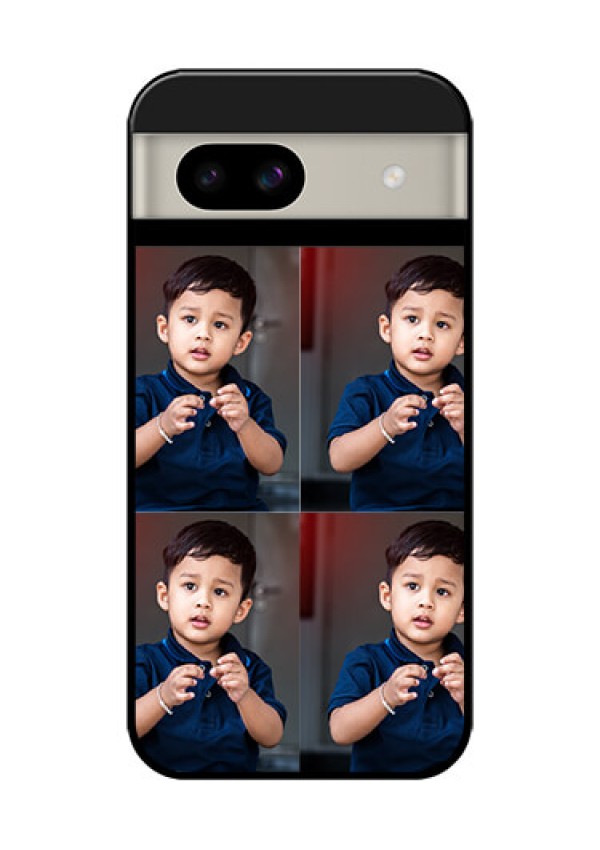 Google Pixel 8A 5G Custom Glass Phone Case - 4 Image Holder Design