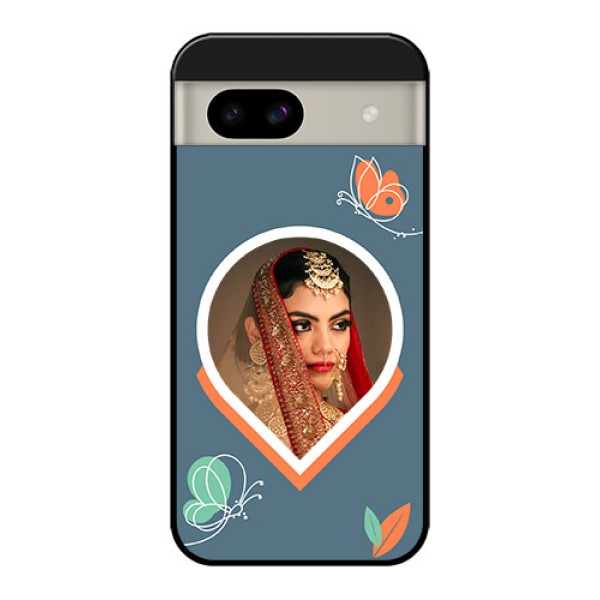 Google Pixel 8A 5G Custom Glass Phone Case - Droplet Butterflies Design