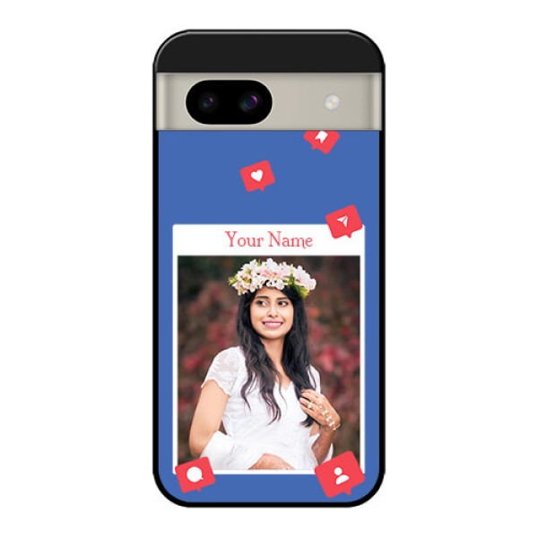 Google Pixel 8A 5G Custom Glass Phone Case - Like Share And Comment Design