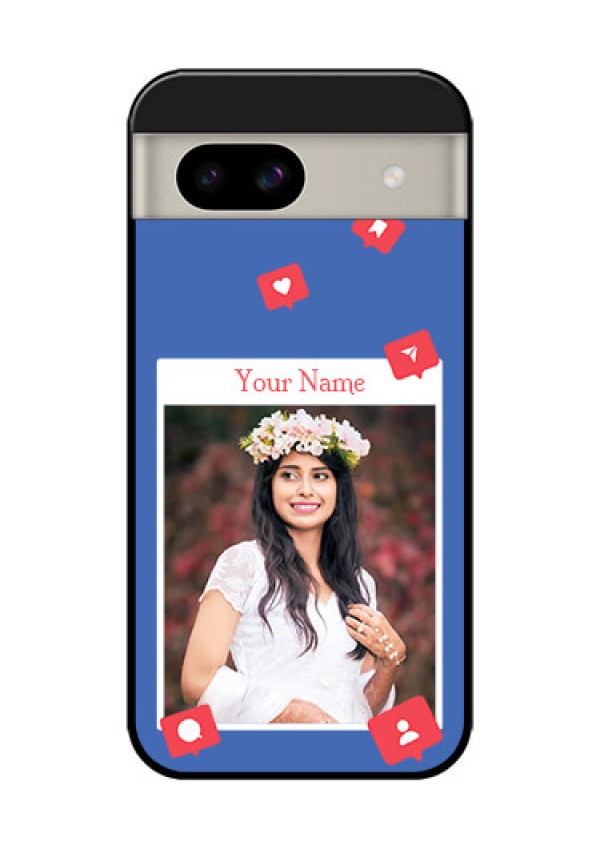 Google Pixel 8A 5G Custom Glass Phone Case - Like Share And Comment Design