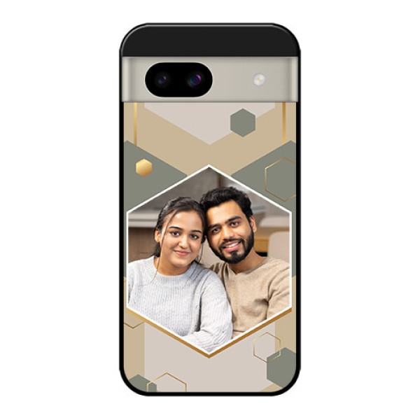 Google Pixel 8A 5G Custom Glass Phone Case - Stylish Hexagon Pattern Design