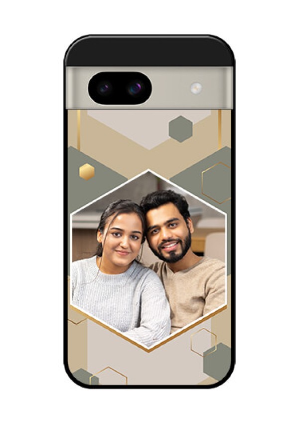 Google Pixel 8A 5G Custom Glass Phone Case - Stylish Hexagon Pattern Design