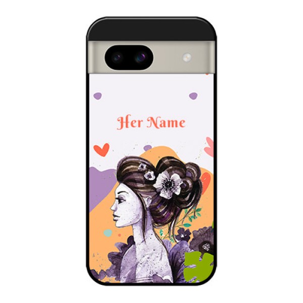 Google Pixel 8A 5G Custom Glass Phone Case - Woman And Nature Design