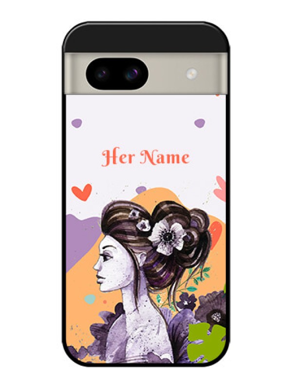 Custom Google Pixel 8A 5G Custom Glass Phone Case - Woman And Nature Design