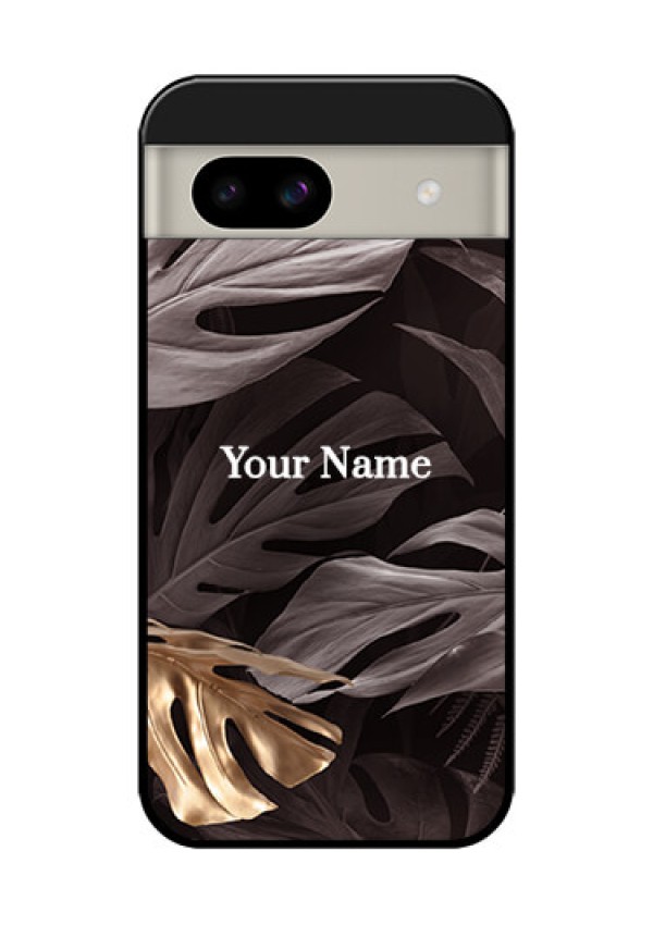 Google Pixel 8A 5G Custom Glass Phone Case - Wild Leaves Digital Paint Design