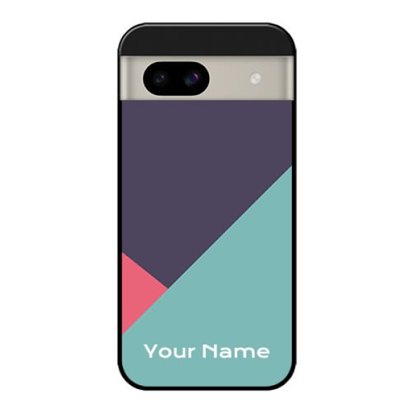 Google Pixel 8A 5G Custom Glass Phone Case - Tri Color Abstract Design