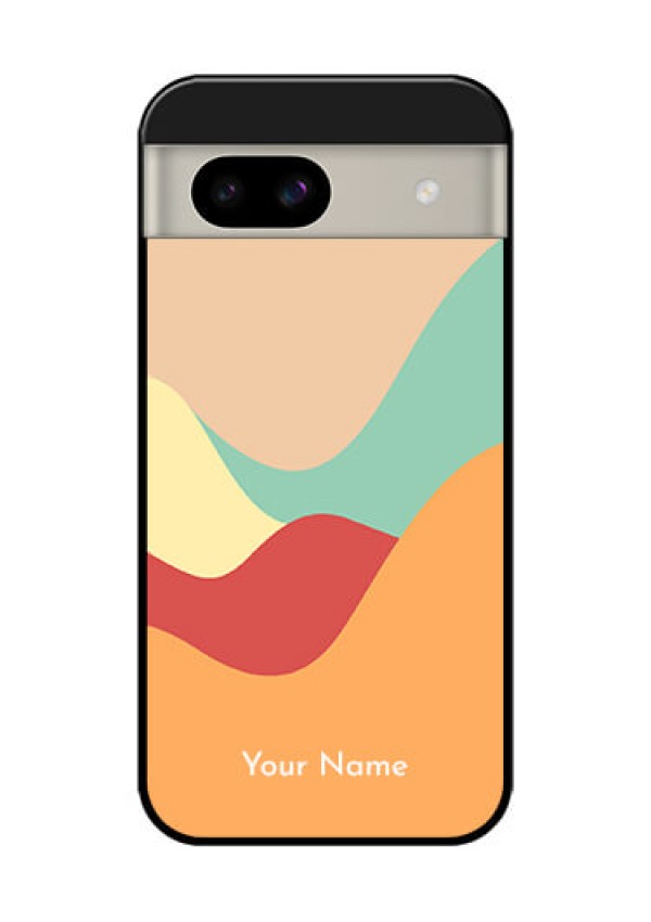 Google Pixel 8A 5G Custom Glass Phone Case - Ocean Waves Multi - Colour Design