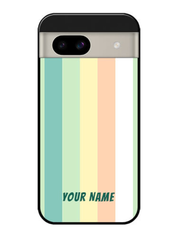 Custom Google Pixel 8A 5G Custom Glass Phone Case - Multi - Colour Stripes Design