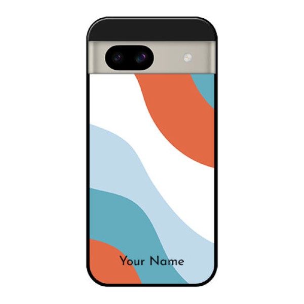 Google Pixel 8A 5G Custom Glass Phone Case - Coloured Waves Design