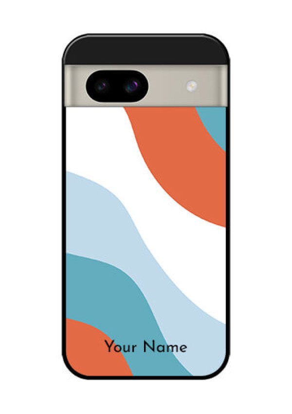 Google Pixel 8A 5G Custom Glass Phone Case - Coloured Waves Design
