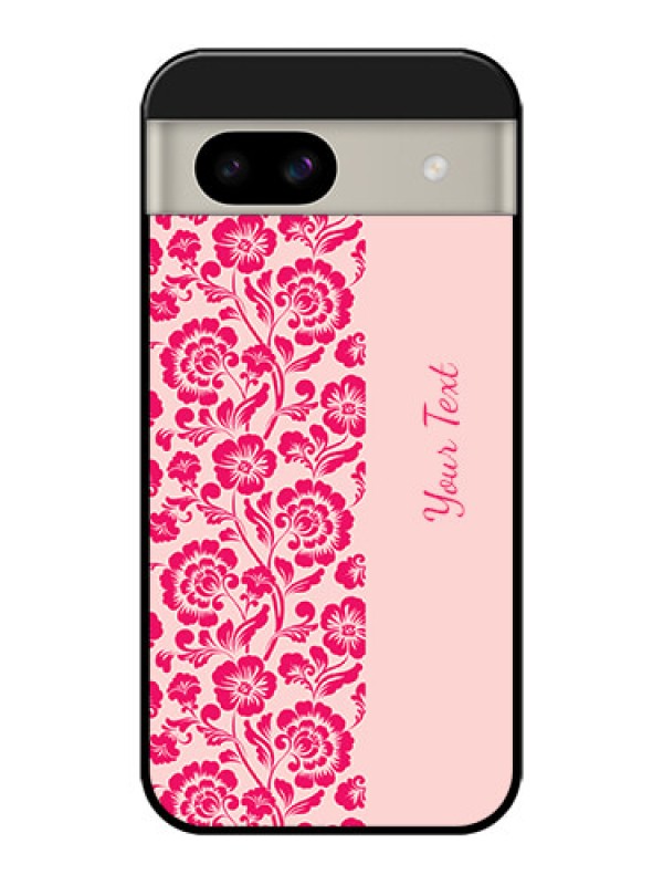 Custom Google Pixel 8A 5G Custom Glass Phone Case - Attractive Floral Pattern Design