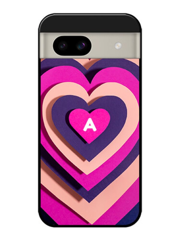 Custom Google Pixel 8A 5G Custom Glass Phone Case - Cute Heart Pattern Design