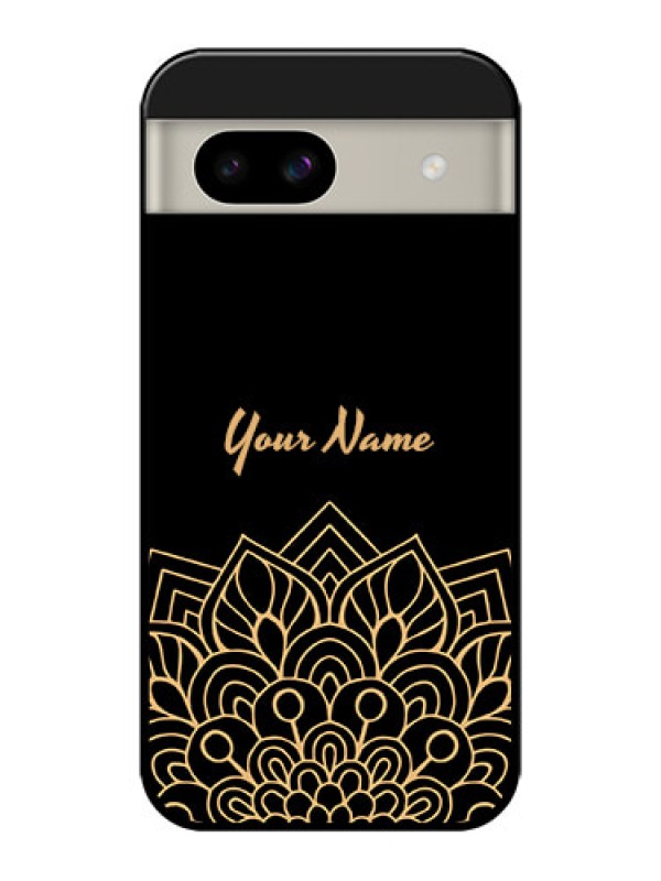 Custom Google Pixel 8A 5G Custom Glass Phone Case - Golden Mandala Design