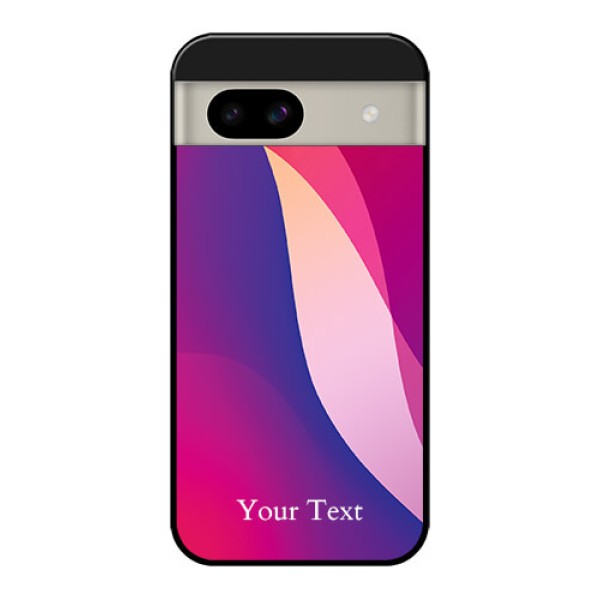 Google Pixel 8A 5G Custom Glass Phone Case - Digital Abstract Overlap Design