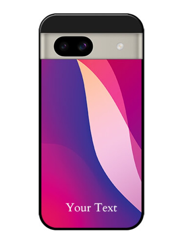 Custom Google Pixel 8A 5G Custom Glass Phone Case - Digital Abstract Overlap Design